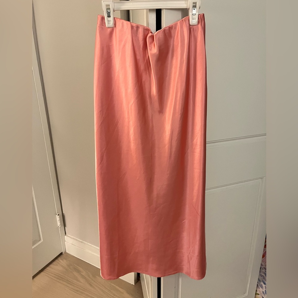 ASOS satin midi skirt
